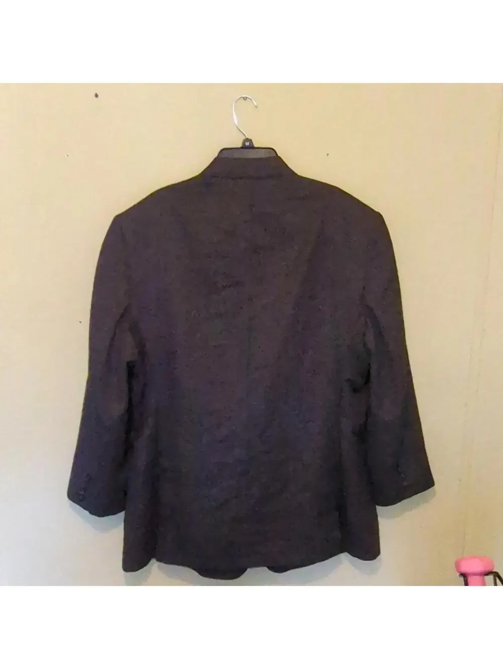 IZOD 2XL Dark Gray Solid Polyester Rayon Wool Blazer Single-Breasted Two-Button